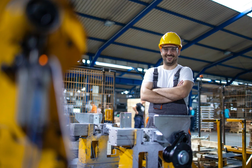 Worker in factory